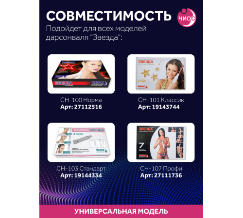 Насадка (электрод) "Лепесток" к дарсонвалю в подарочной упаковке