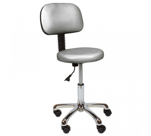 Стул мастера АСТЕК низкий со спинкой хром