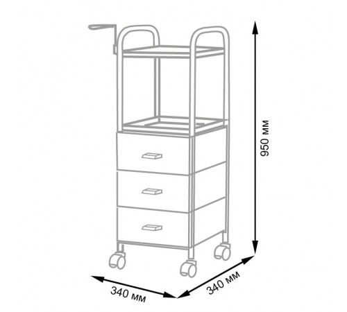 Тележка парикмахерская Глорис-09