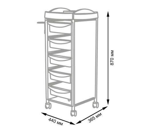 Тележка парикмахерская М-03 Next