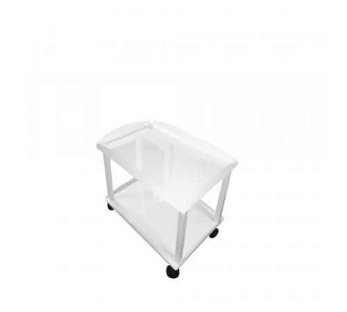 Столик мастера (металлический), 2 полки, белый