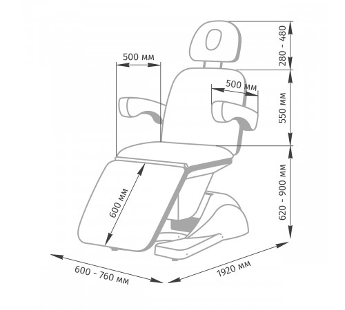 Косметологическое кресло МД-145, 4 мотора