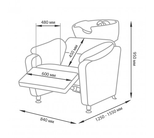 Электрическая мойка-реклайнер Амелия