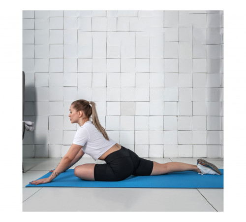 Коврик гимнастический рулонный однотонный 180*60*1 см СИНИЙ