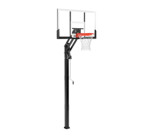 Баскетбольная стационарная стойка, акрил Spalding 54 " Gold In-Ground Арт. 881365CN