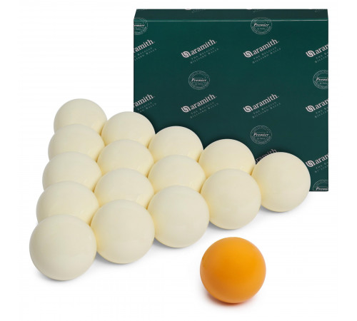 Шары Aramith Premier Pyramid без номеров Ø68 мм Желтый биток
