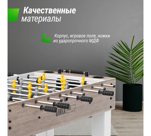 Игровой стол UNIX Line Футбол - Кикер (125х61 см) Grey Wood