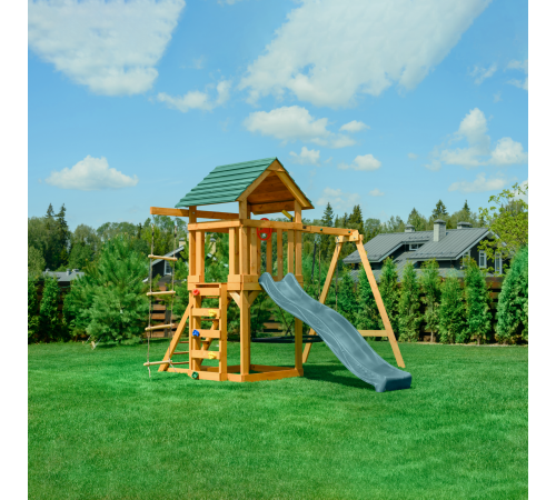 Детский игровой комплекс UNIX Kids (6 in 1) Dark Green