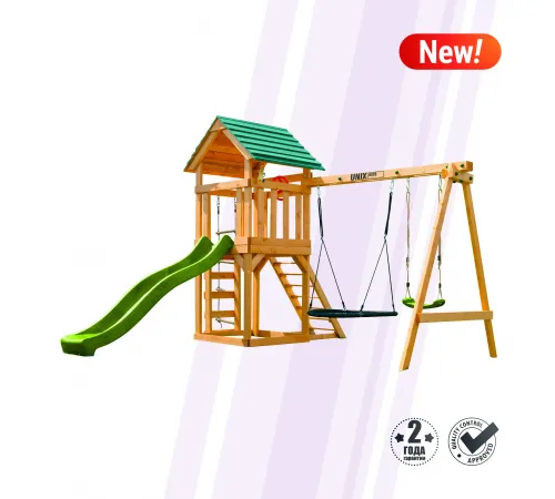 Детский игровой комплекс UNIX Kids (6 in 1) Light Green