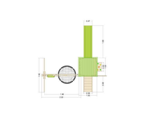 Детский игровой комплекс UNIX Kids (6 in 1) Light Green