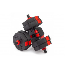 Гантели гексагональные разборные с грифом, 15 кг. (2 шт. х 7,5 кг.) VictoryFit VF-DН150