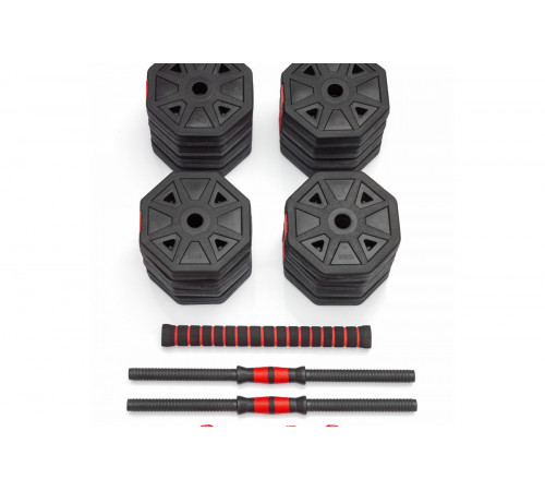Гантели гексагональные разборные с грифом, 50 кг. (2 шт. х 25 кг.) VictoryFit VF-DН500