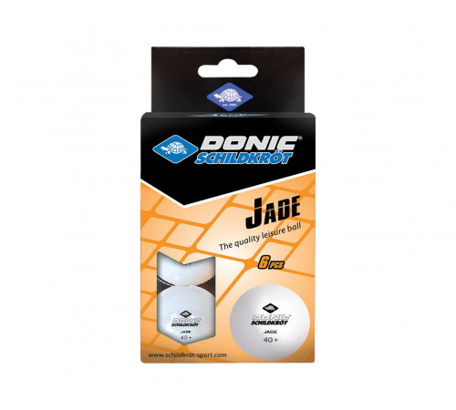 Мячики для н/тенниса DONIC JADE 40+, 6 штук, белый new