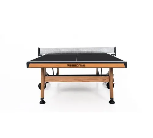Теннисный стол складной для помещений "RASSON PREMIUM T03 Indoor" (274 х 152,5 х 76 см, натуральный дуб) с сеткой