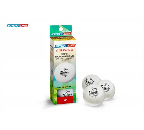 Мячи Start line Club Select 1* New (3 шт, бел.)